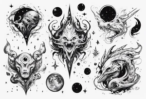 A creature who feeds of of galaxies tattoo idea