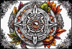 wonderland  dead 
rabbit mandalas feather compass tattoo idea