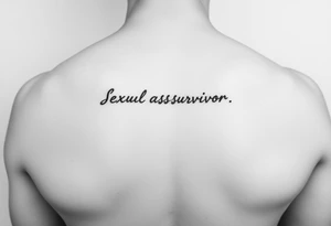 Sexual assault survivor, sober tattoo idea