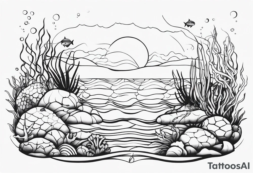 Ocean floor tattoo idea