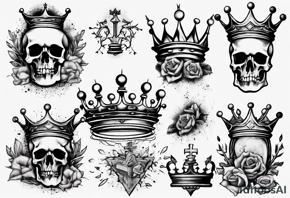 Crown on the grave tattoo idea