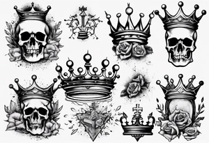 Crown on the grave tattoo idea