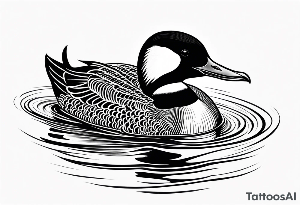 Single loon tattoo idea