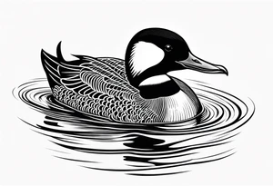 Single loon tattoo idea