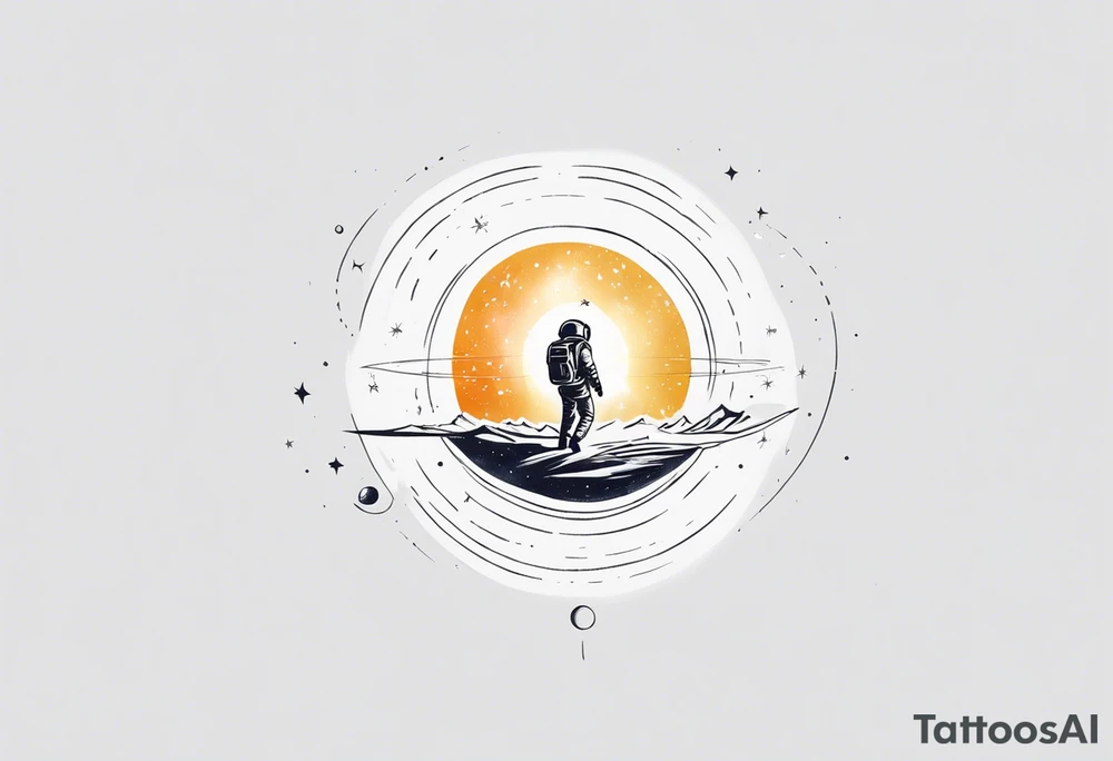 Space wanderer using speed of light tattoo idea
