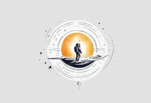 Space wanderer using speed of light tattoo idea