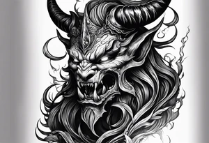 Ascended demon tattoo idea
