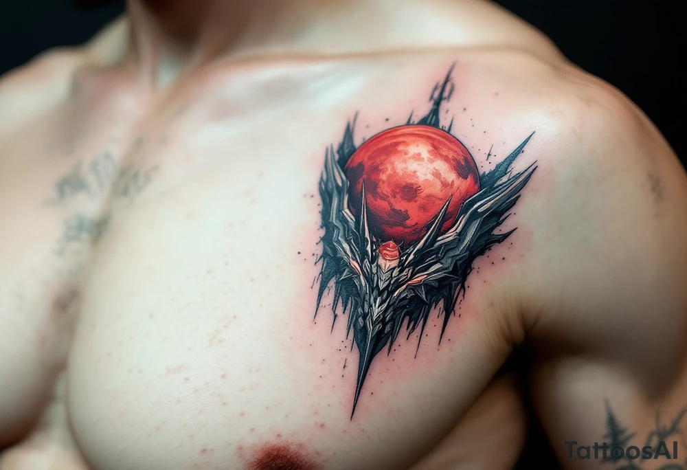 Red planet tattoo idea