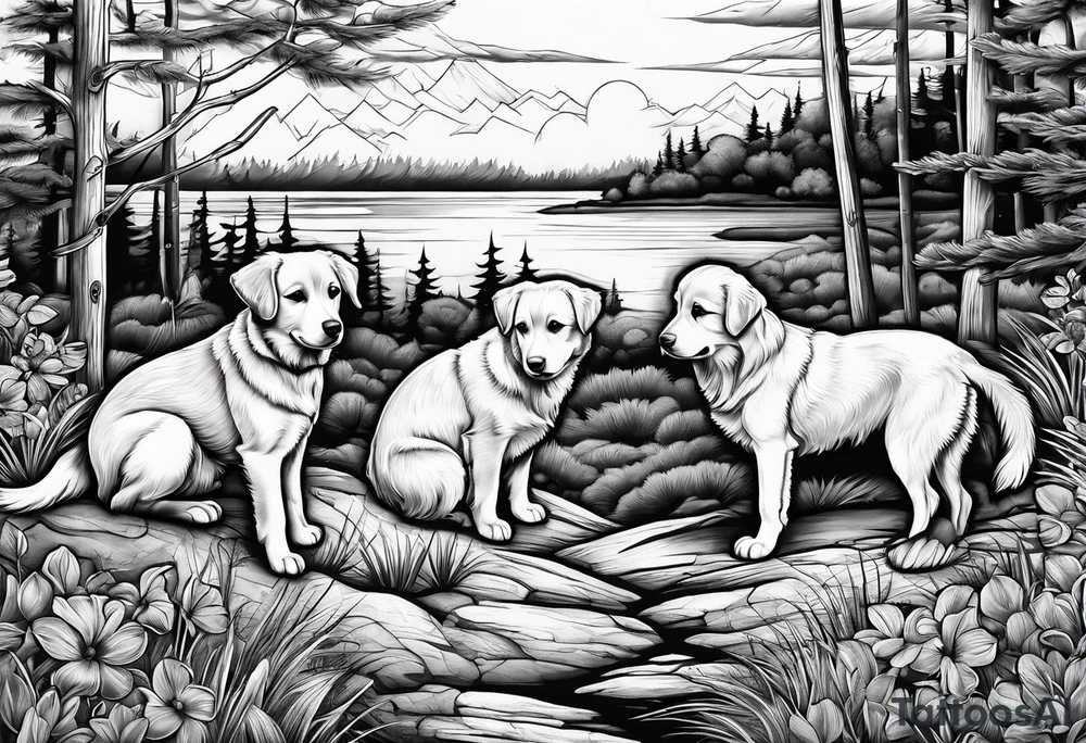 Sunset
Puppies
Woods tattoo idea