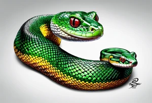 emerald tree boa tattoo idea