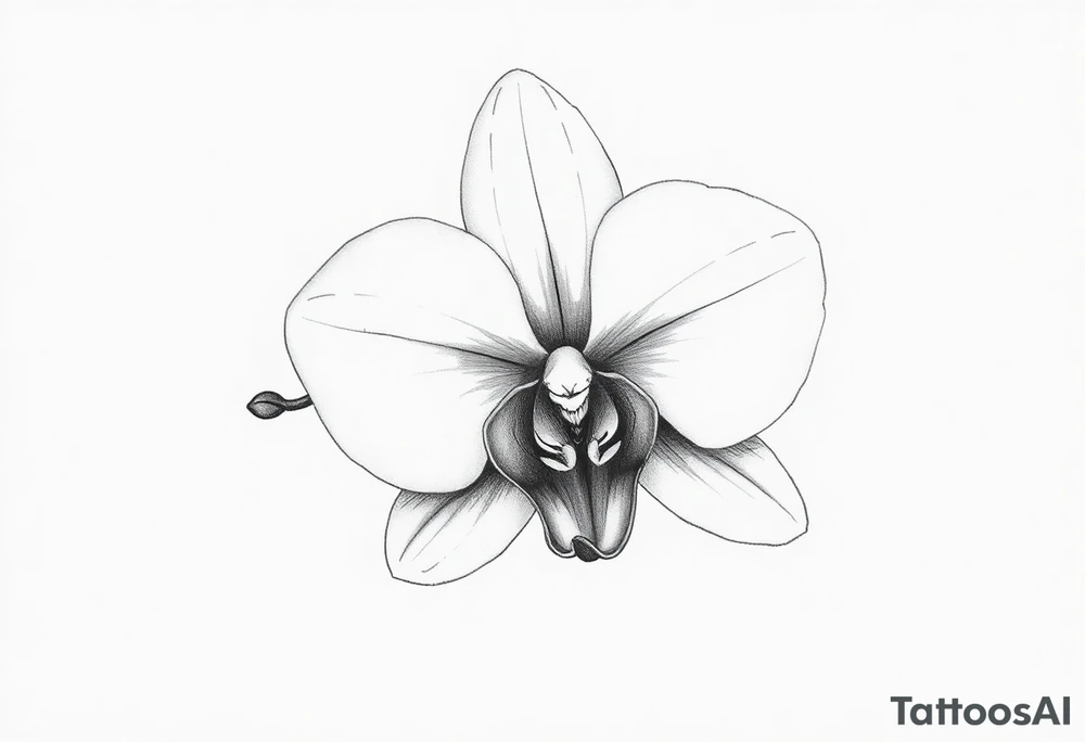 Small orchid tattoo idea