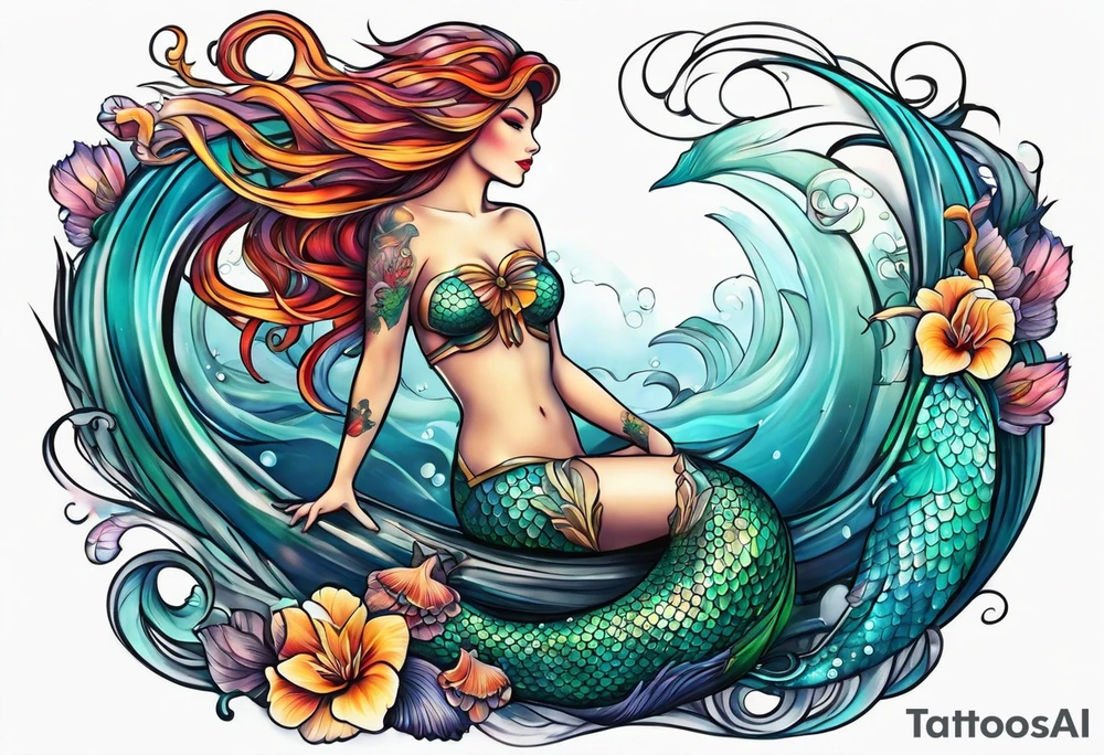 Mermaid tattoo idea