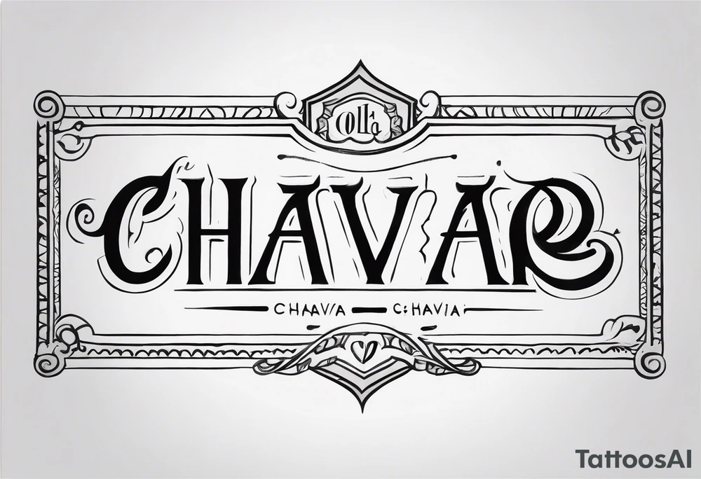 Arm sleeve with old-school cursive letters
With the text “ChavaJr” just the text tattoo idea