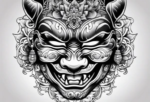 hannya mask tattoo idea