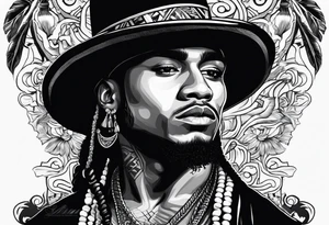 The name Ozuna with a hat tattoo idea