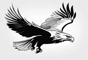 eagle figthing in air tattoo idea