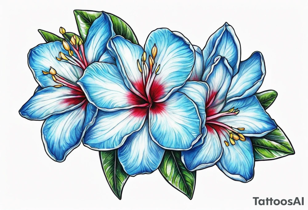Adenium Multiflorum blue tattoo idea