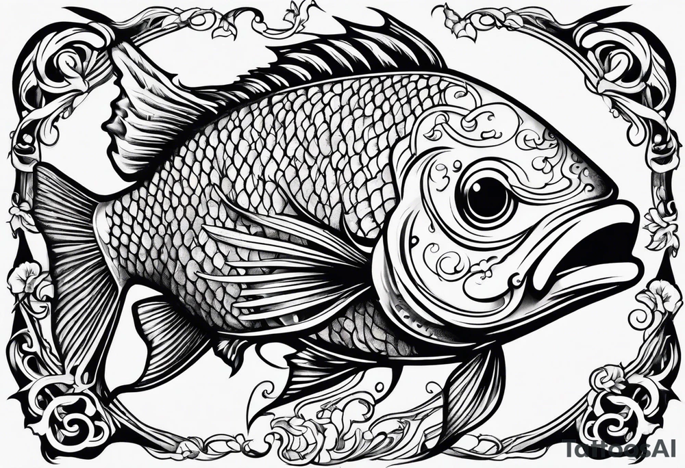 Bone fish tattoo idea