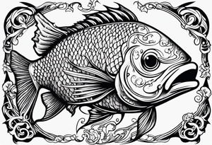 Bone fish tattoo idea