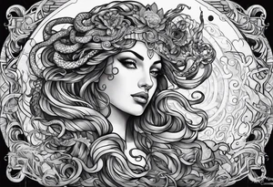 Medusa long tattoo idea