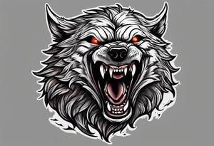 leaping werewolf tattoo idea