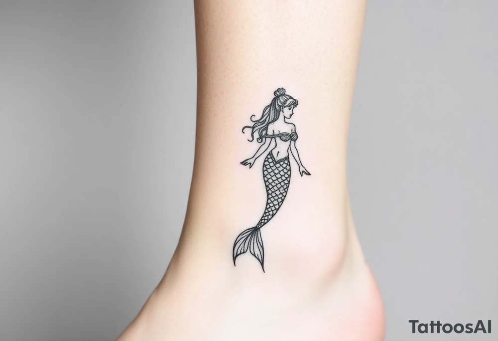 Injured mermaid tattoo idea