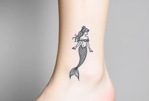 Injured mermaid tattoo idea