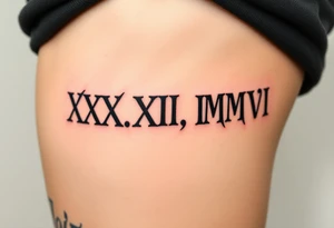 XXX.XII.MMVI gothic style for men with japanese touch tattoo idea