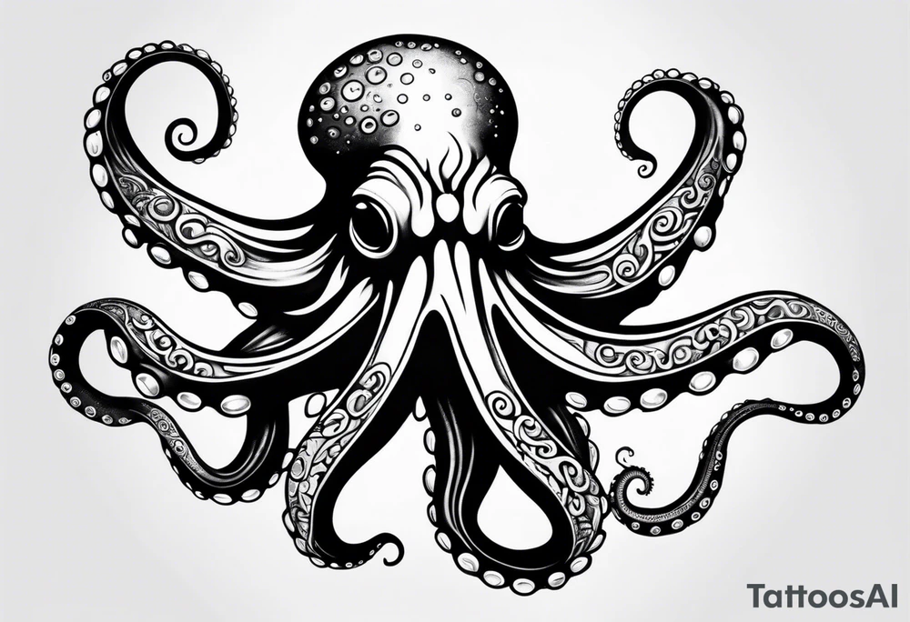 Photo Realism Octopus sketch tattoo idea