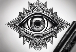 Band tool eye
on elbow tattoo idea