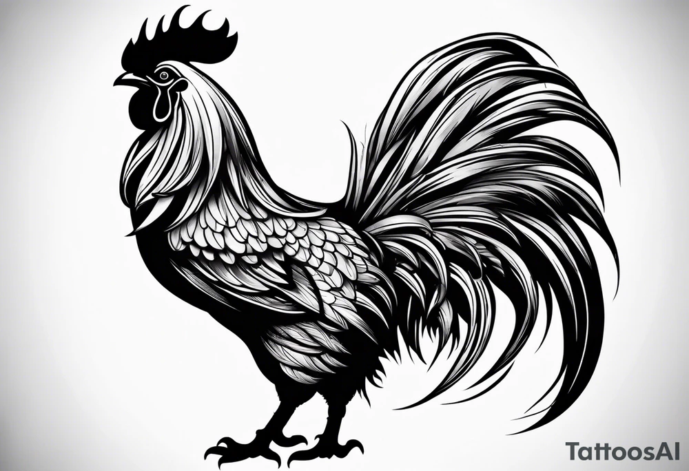 rooster tattoo idea
