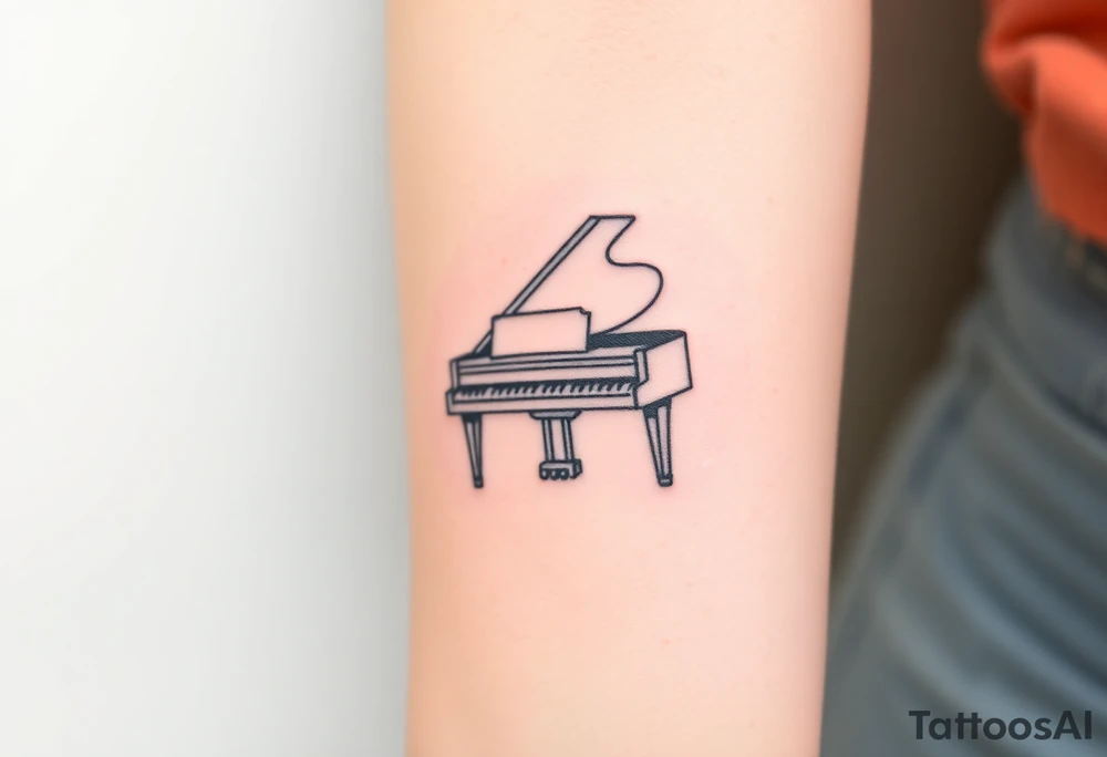 grand piano tattoo idea
