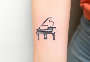 grand piano tattoo idea