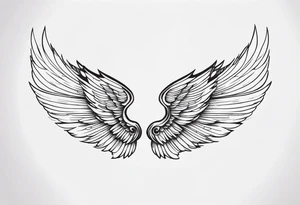 Dark half angel wing tattoo idea