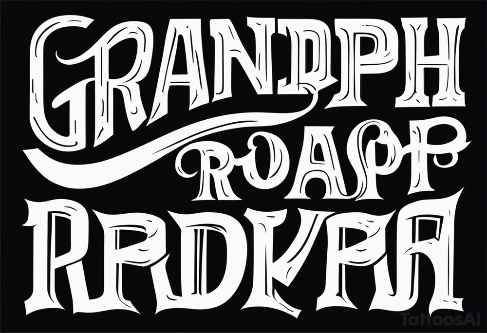 grandpa rip 8-12-2023 tattoo idea