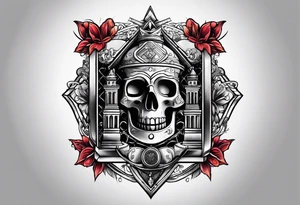 free masonry symbol , rectangle tattoo idea