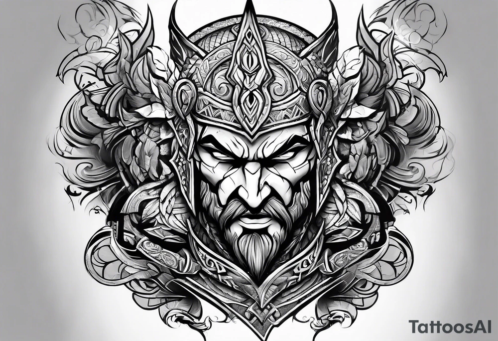 GOD OF WAR BALDUR SLEEVE TATOO tattoo idea