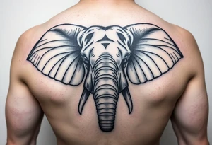 elephant head tattoo idea