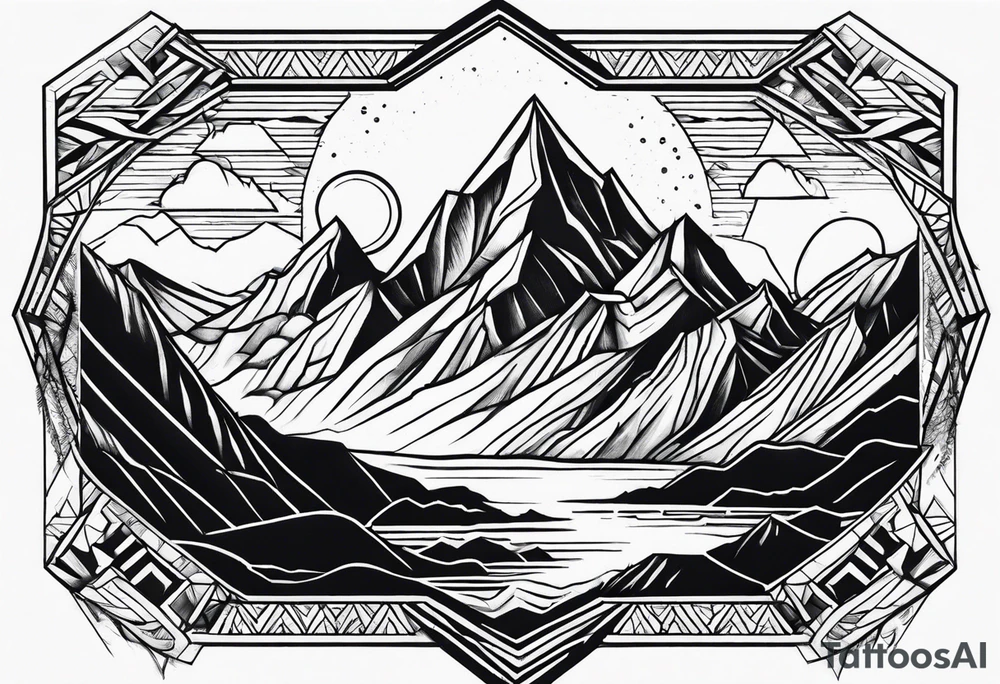 Mountain range tattoo idea