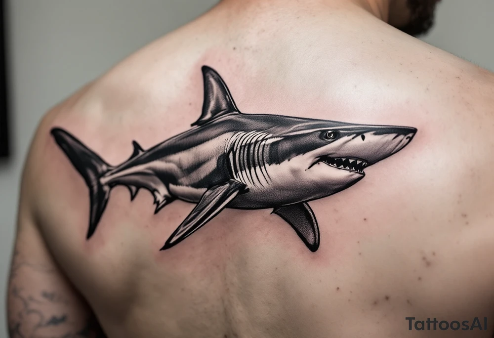 realistic nurse shark tattoo idea