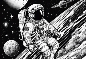 Space Astronau erde tattoo idea