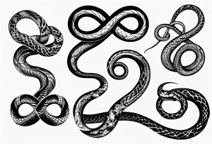 infinity snake tattoo idea
