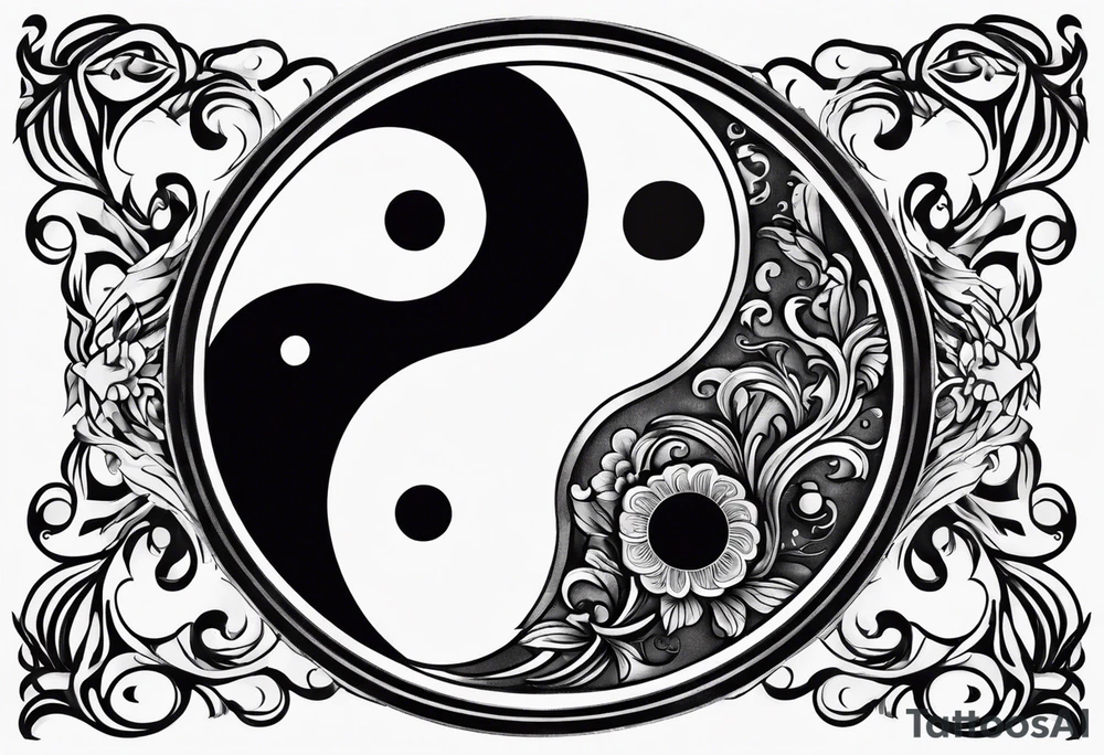 ying yang tattoo idea