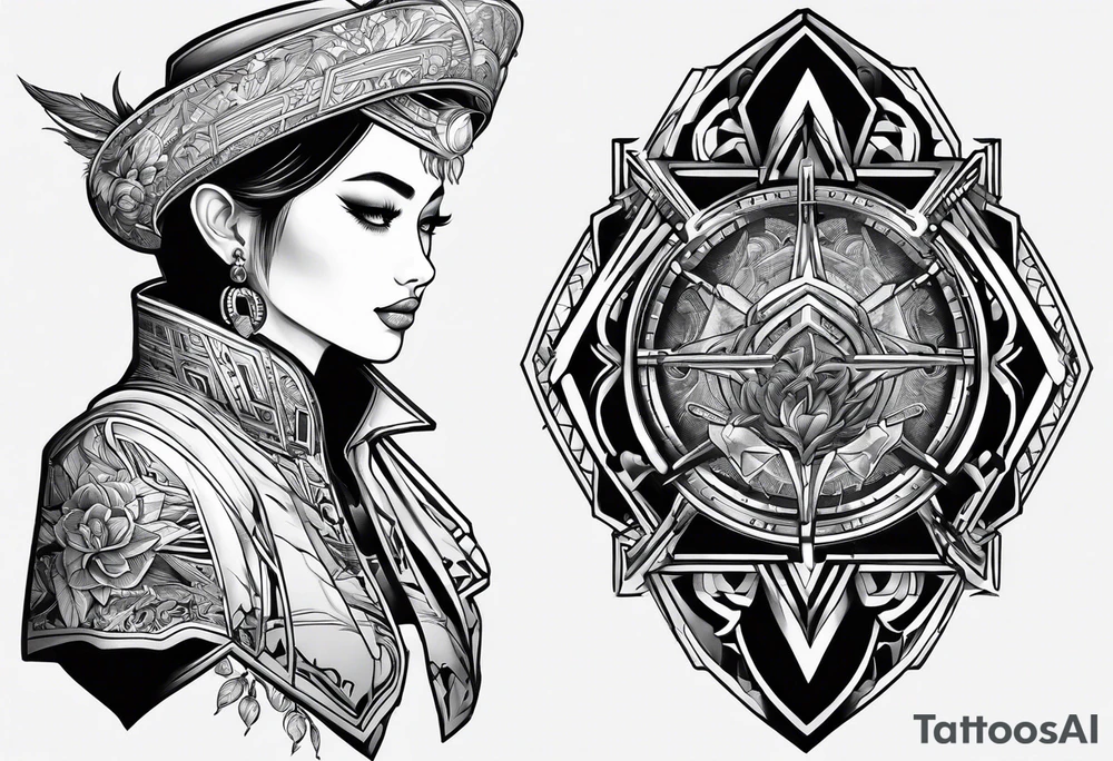 Cyber tech tattoo idea