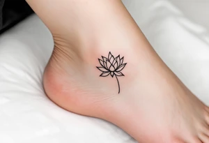 Fine thin lines very small minimalist tattoo combo of phenix and lotus tattoo idea