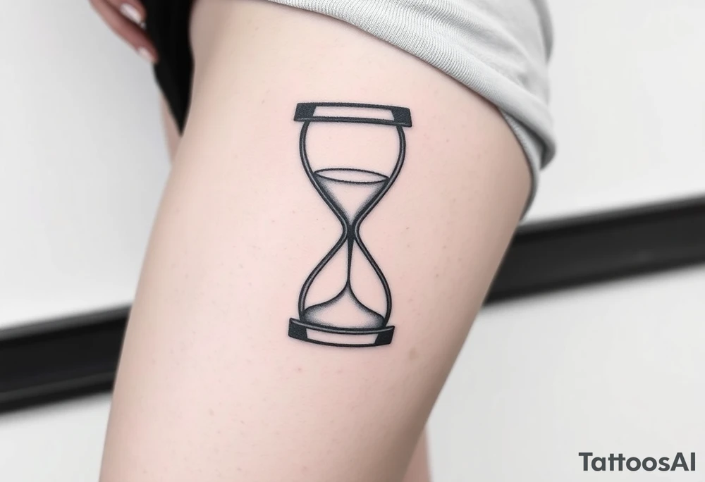 3d hourglass tattoo idea