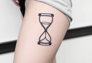 3d hourglass tattoo idea