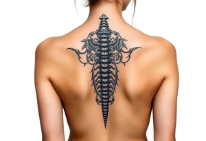 Spinal futuristic tattoo idea
