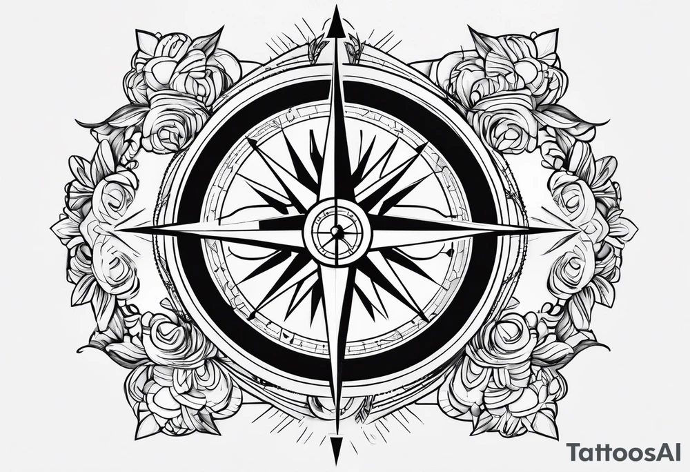 Compass with positivity 
& Hope with Arrow tattoo idea