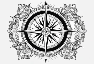 Compass with positivity 
& Hope with Arrow tattoo idea